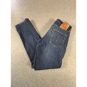 Levis 513 Slim Straight Jeans Mens 31x30 Dark Wash Blue Denim Pants